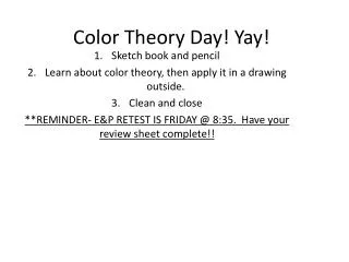 Color Theory Day! Yay!