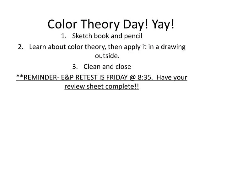 color theory day yay