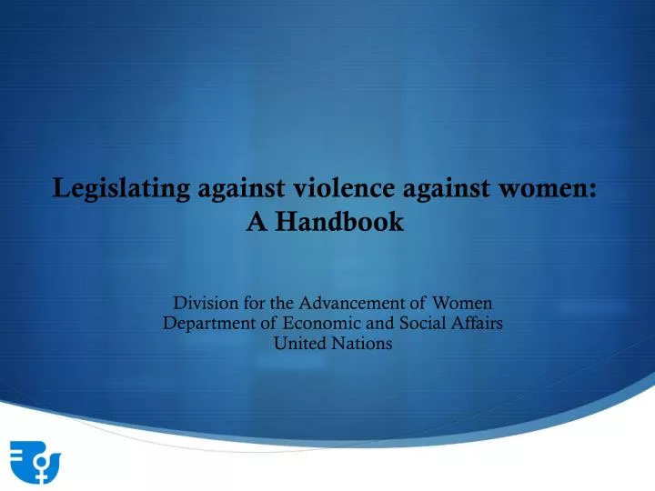 legislating against violence against women a handbook