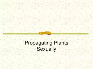 Propagating Plants Sexually