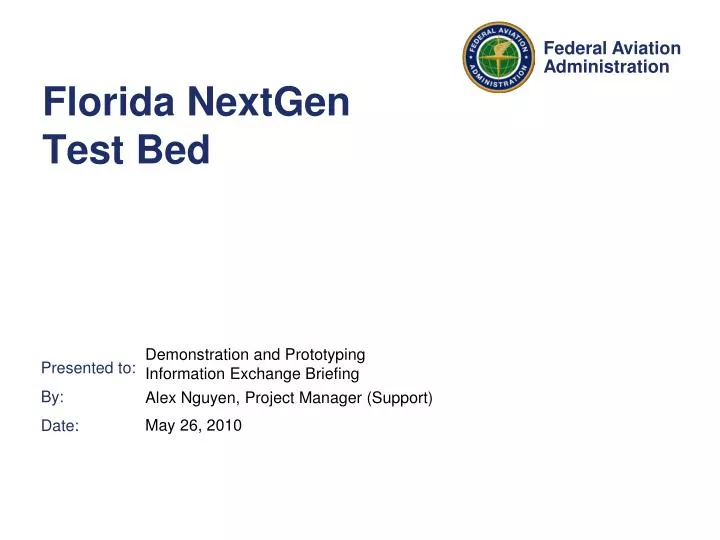 florida nextgen test bed