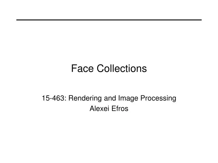 face collections