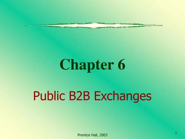 chapter 6 public b2b exchanges