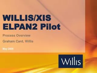 WILLIS/XIS ELPAN2 Pilot