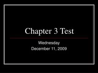 Chapter 3 Test