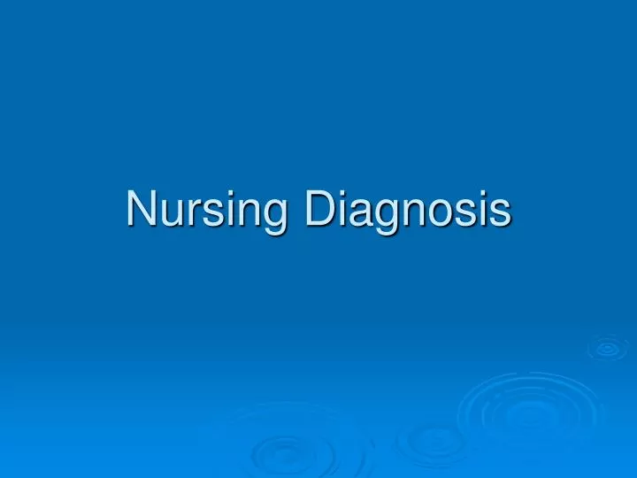 nursing diagnosis