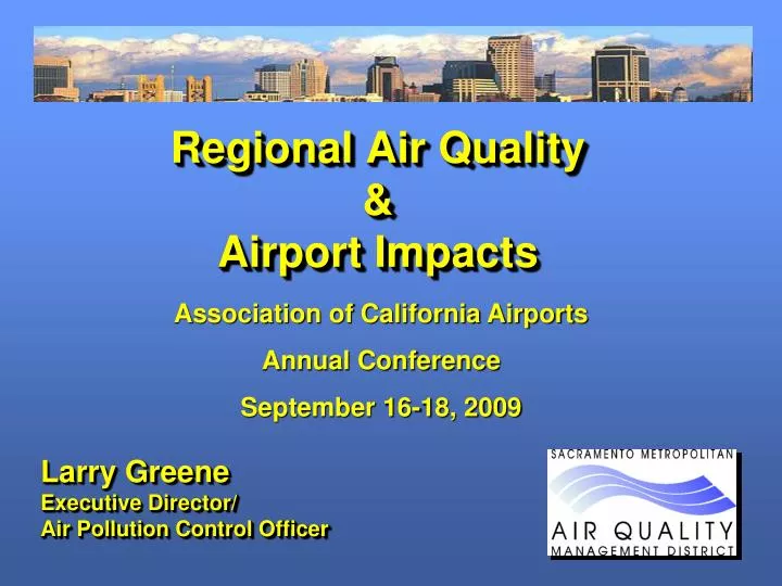 regional air quality airport impacts