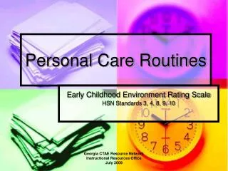 Personal Care Routines