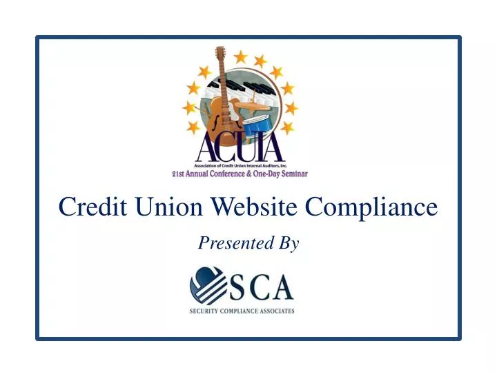 credit union website compliance presented by
