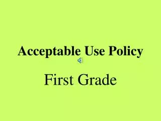 acceptable use policy