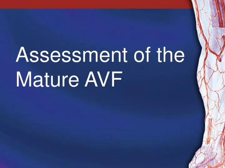 assessment of the mature avf