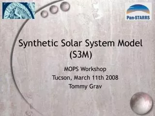 Synthetic Solar System Model (S3M)