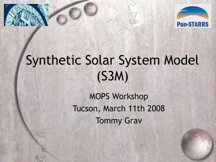 synthetic solar system model s3m