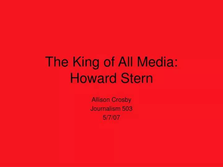 the king of all media howard stern