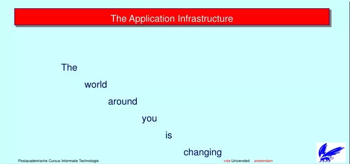 the application infrastructure