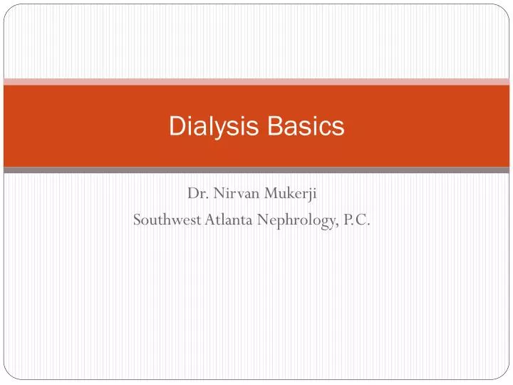 dialysis basics