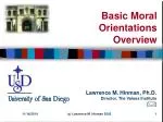 Basic Moral Orientations Overview - slide 1