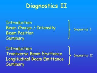 Diagnostics II