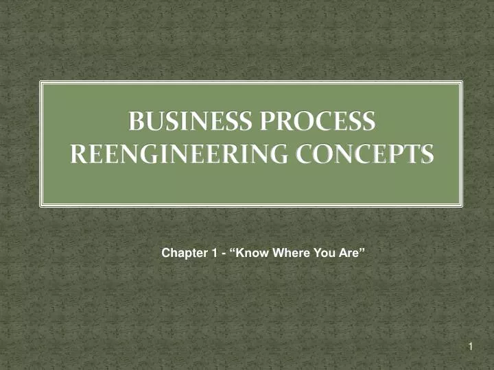 business process reengineering concepts