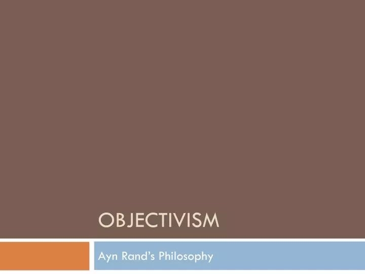 objectivism