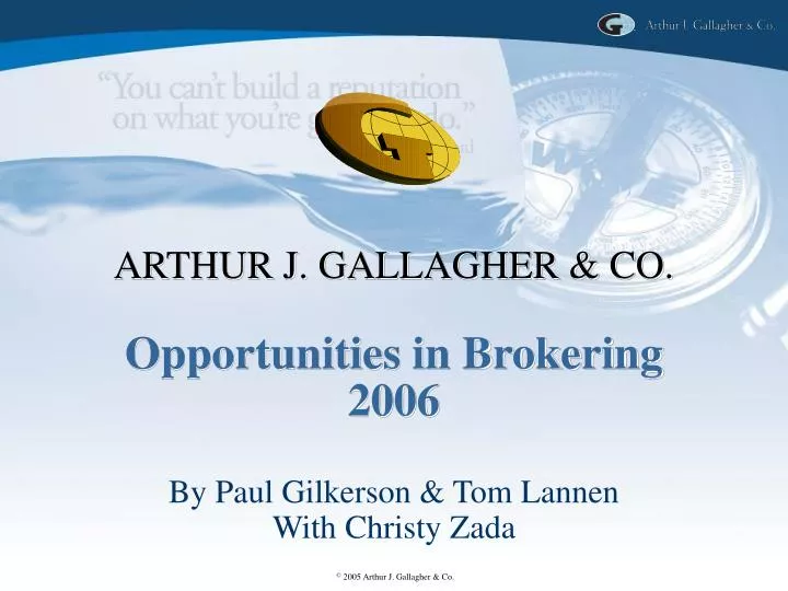 opportunities in brokering 2006