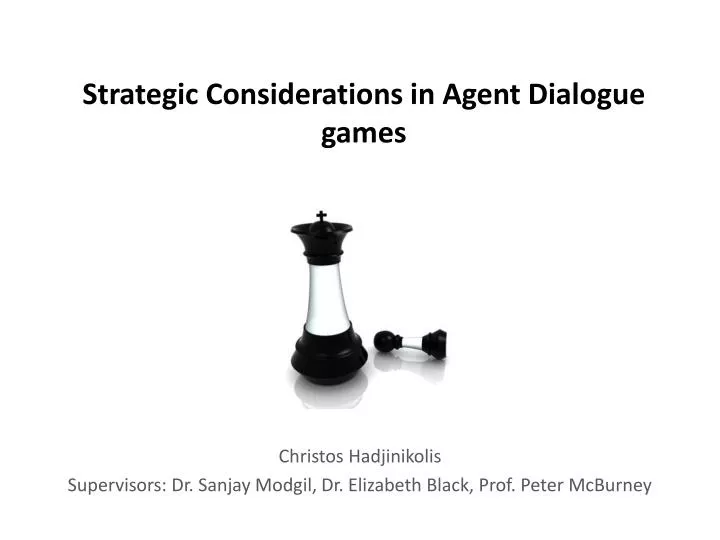 strategic considerations in agent dialogue games