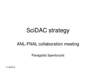 SciDAC strategy