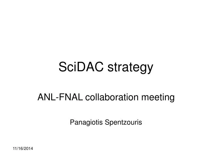 scidac strategy