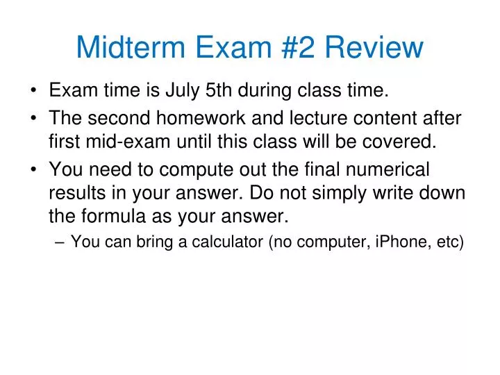 midterm exam 2 review