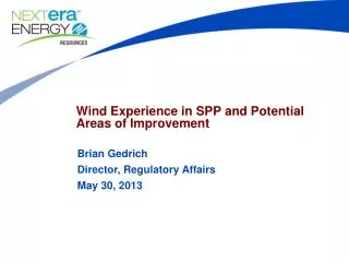Wind Experience in SPP and Potential Areas of Improvement