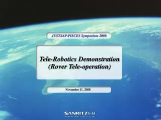 Tele-Robotics Demonstration (Rover Tele-operation)