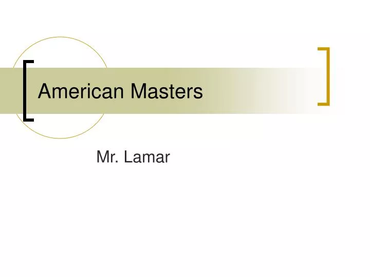 american masters
