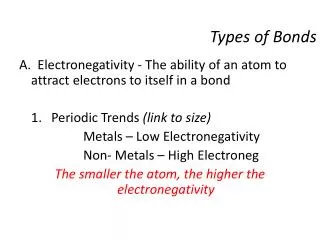 types of bonds
