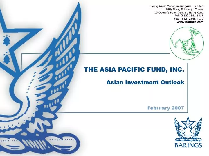 the asia pacific fund inc asian investment outlook