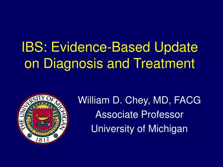 ibs evidence based update on diagnosis and treatment