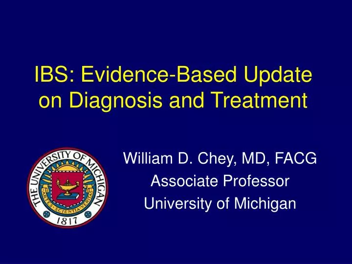 Ppt Ibs Evidence Based Update On Diagnosis And Treatment Powerpoint