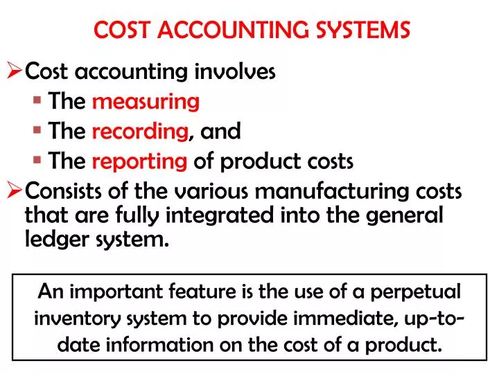 cost accounting systems