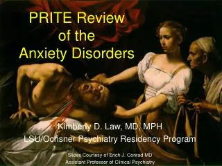 PRITE Review of the Anxiety Disorders