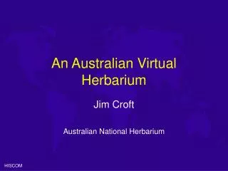 An Australian Virtual Herbarium