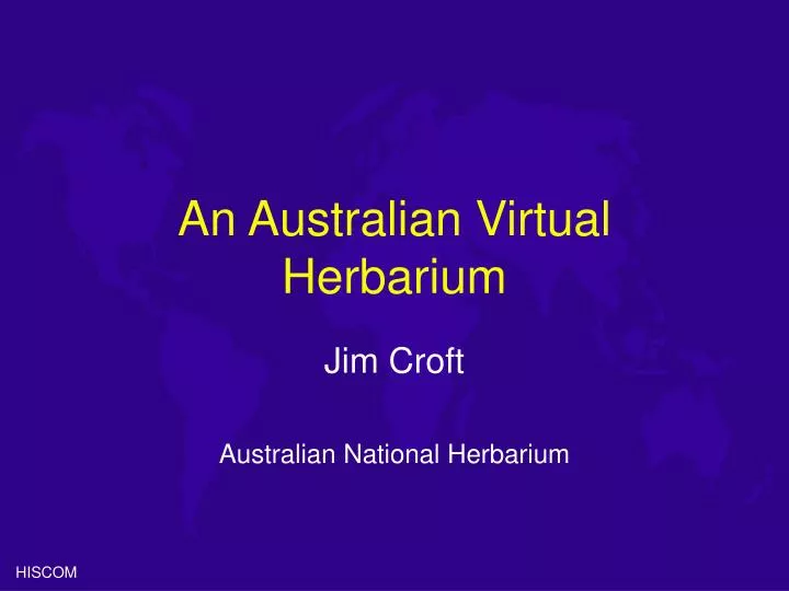 an australian virtual herbarium