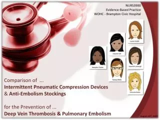 Comparison of ... Intermittent Pneumatic Compression Devices &amp; Anti-Embolism Stockings
