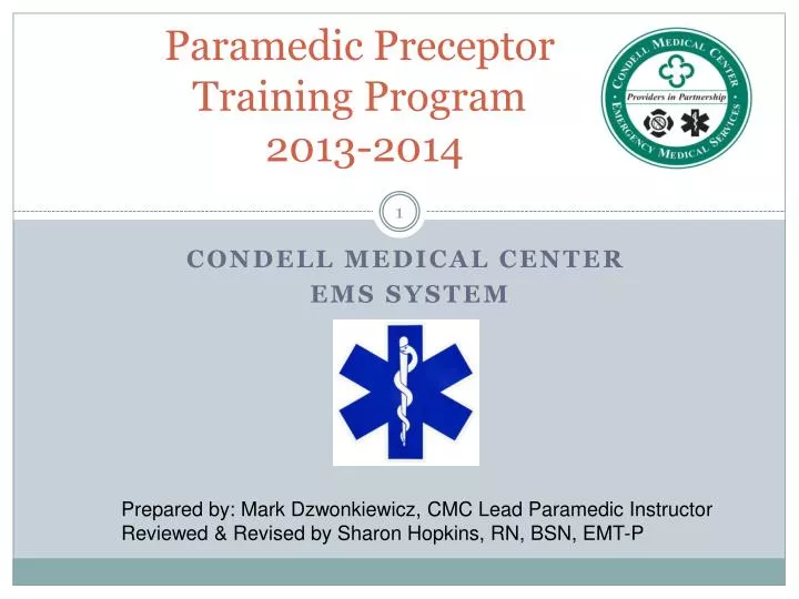 paramedic preceptor training program 2013 2014