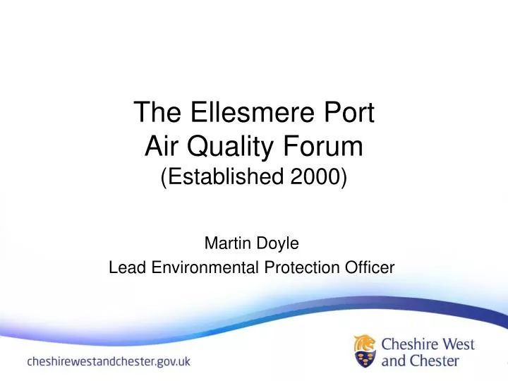 the ellesmere port air quality forum established 2000