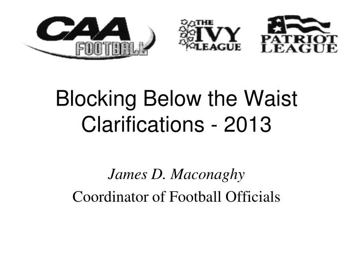 blocking below the waist clarifications 2013
