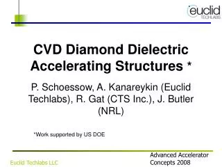 CVD Diamond Dielectric Accelerating Structures *