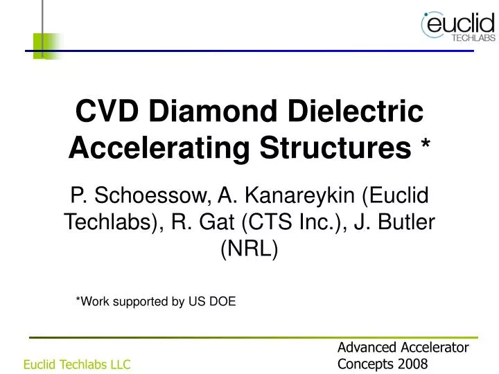 cvd diamond dielectric accelerating structures