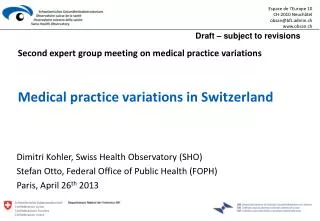Medical practice variations in Switzerland