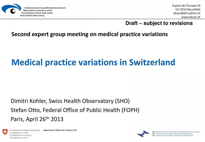 medical practice variations in switzerland