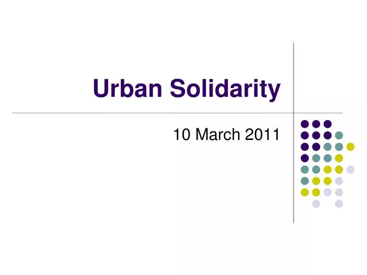 urban solidarity