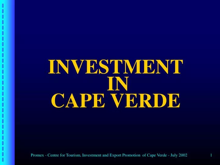 investment in cape verde